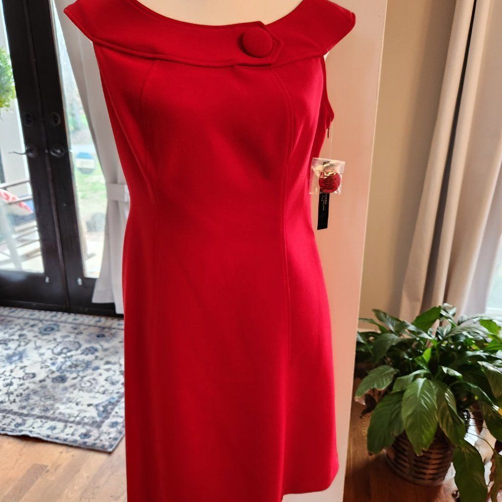 Stunning red sheath dress - NWT - Picture 2 of 15